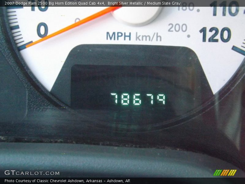 Bright Silver Metallic / Medium Slate Gray 2007 Dodge Ram 2500 Big Horn Edition Quad Cab 4x4