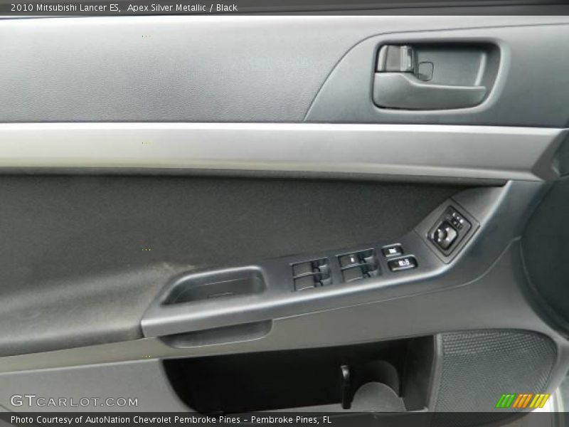Apex Silver Metallic / Black 2010 Mitsubishi Lancer ES