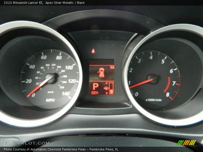 Apex Silver Metallic / Black 2010 Mitsubishi Lancer ES