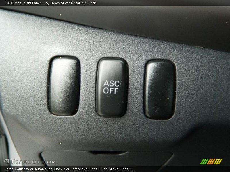 Apex Silver Metallic / Black 2010 Mitsubishi Lancer ES