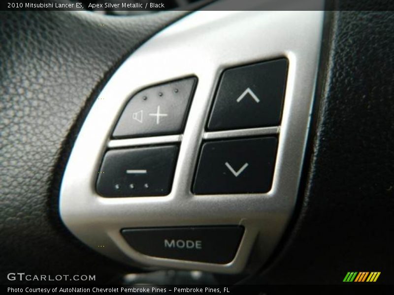 Apex Silver Metallic / Black 2010 Mitsubishi Lancer ES