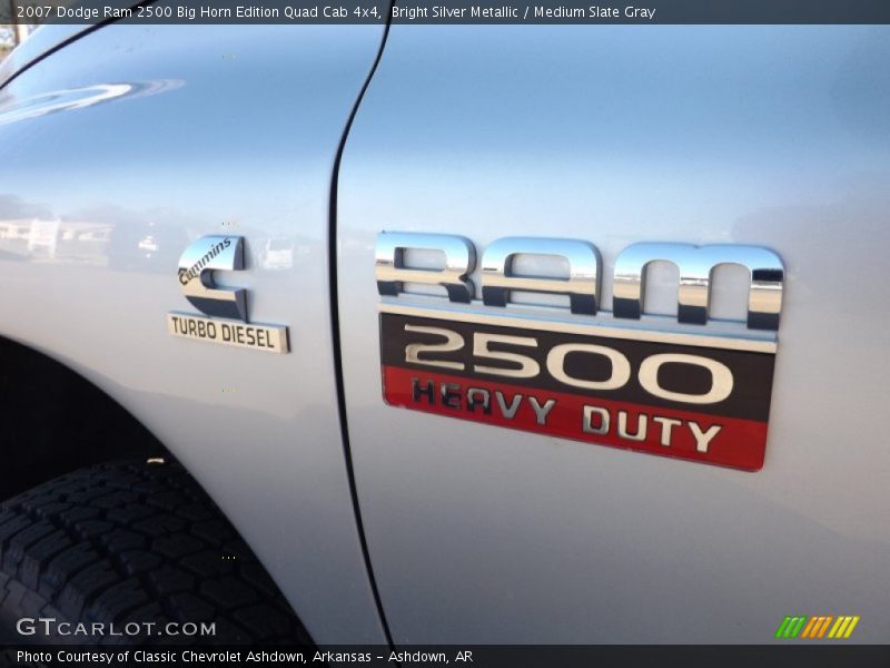 Bright Silver Metallic / Medium Slate Gray 2007 Dodge Ram 2500 Big Horn Edition Quad Cab 4x4