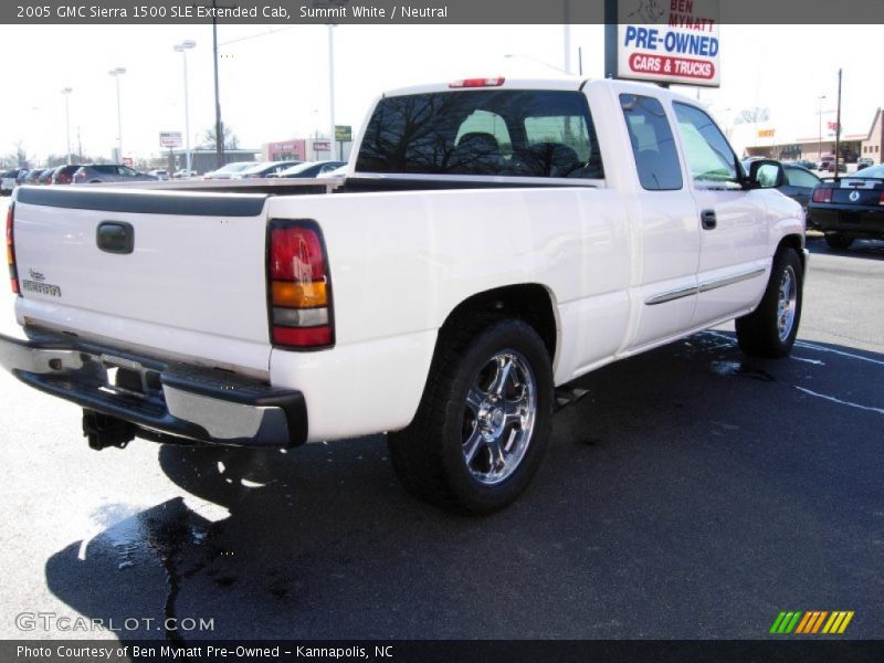 Summit White / Neutral 2005 GMC Sierra 1500 SLE Extended Cab
