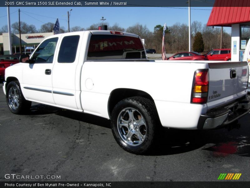 Summit White / Neutral 2005 GMC Sierra 1500 SLE Extended Cab