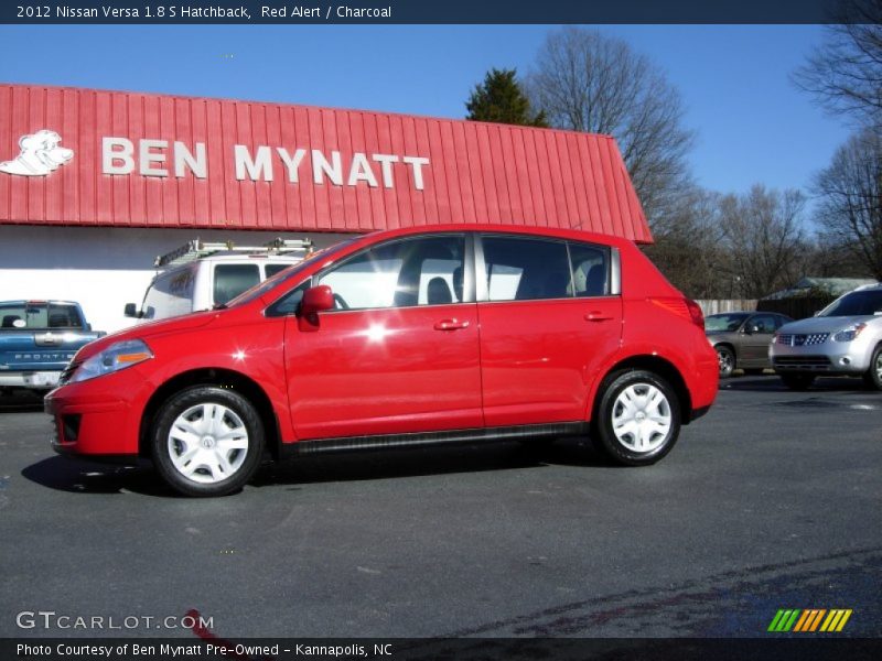Red Alert / Charcoal 2012 Nissan Versa 1.8 S Hatchback