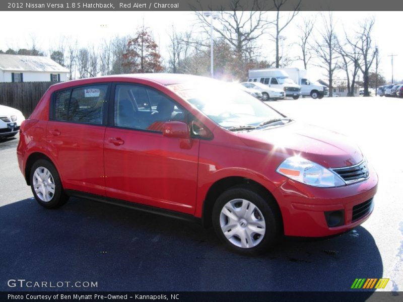Red Alert / Charcoal 2012 Nissan Versa 1.8 S Hatchback