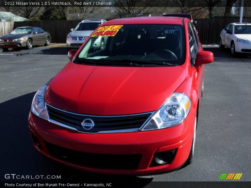 Red Alert / Charcoal 2012 Nissan Versa 1.8 S Hatchback