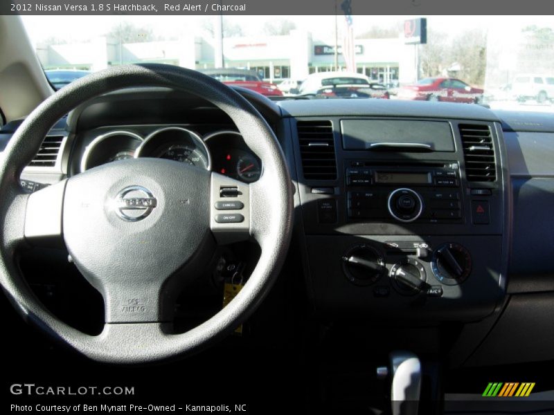 Red Alert / Charcoal 2012 Nissan Versa 1.8 S Hatchback