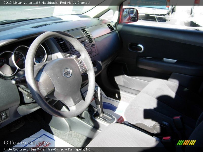 Red Alert / Charcoal 2012 Nissan Versa 1.8 S Hatchback
