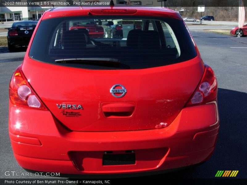 Red Alert / Charcoal 2012 Nissan Versa 1.8 S Hatchback