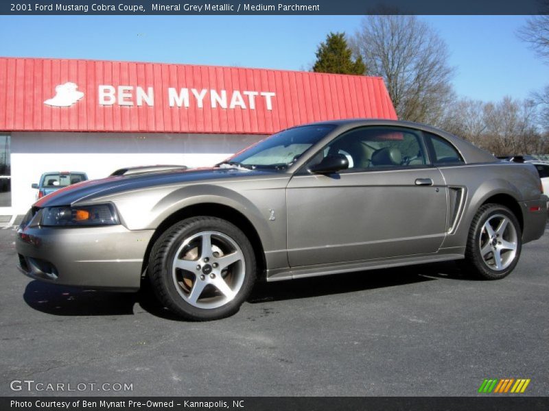 Mineral Grey Metallic / Medium Parchment 2001 Ford Mustang Cobra Coupe