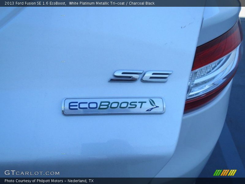 White Platinum Metallic Tri-coat / Charcoal Black 2013 Ford Fusion SE 1.6 EcoBoost