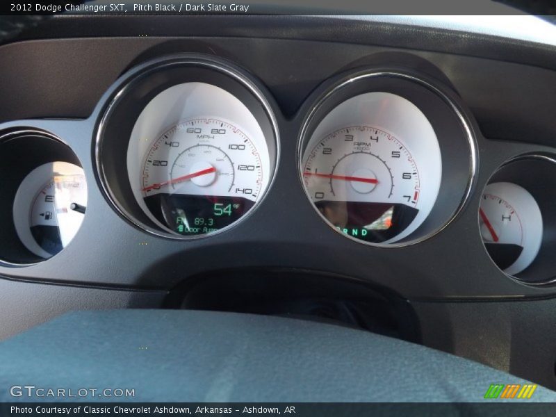 Pitch Black / Dark Slate Gray 2012 Dodge Challenger SXT