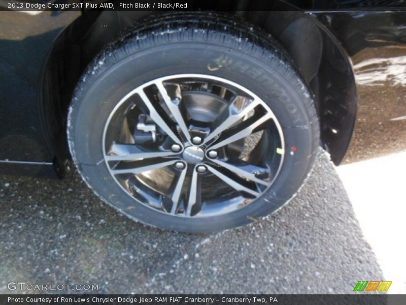 Pitch Black / Black/Red 2013 Dodge Charger SXT Plus AWD