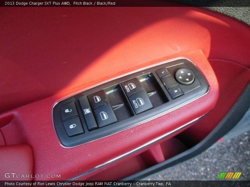 Pitch Black / Black/Red 2013 Dodge Charger SXT Plus AWD