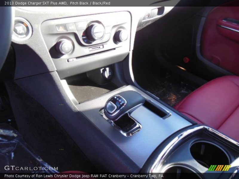 Pitch Black / Black/Red 2013 Dodge Charger SXT Plus AWD
