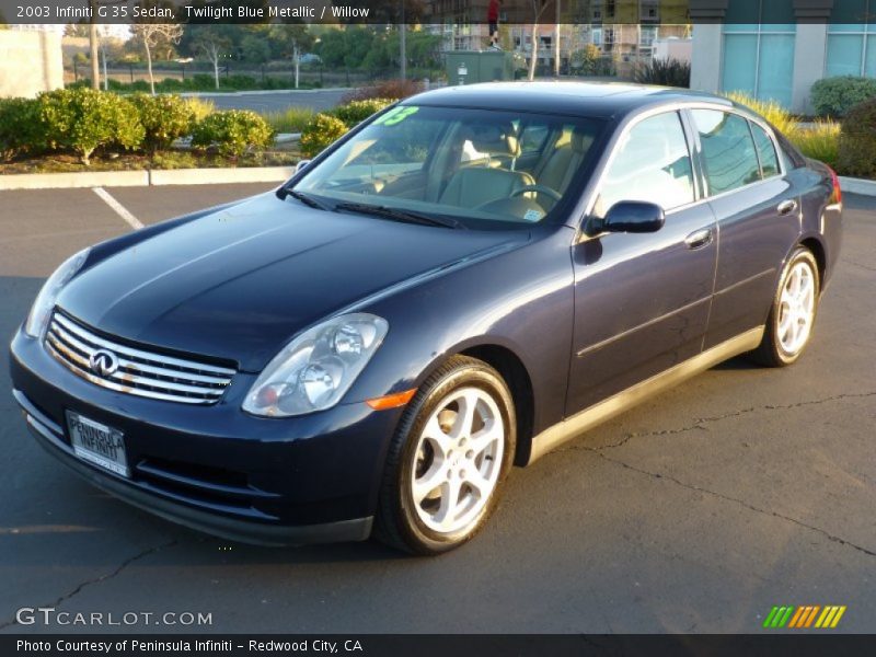 Twilight Blue Metallic / Willow 2003 Infiniti G 35 Sedan
