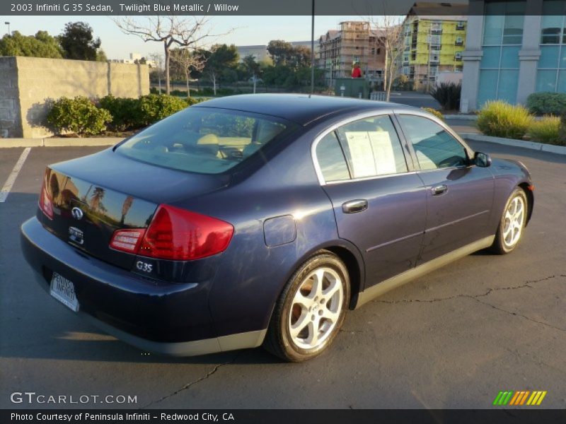 Twilight Blue Metallic / Willow 2003 Infiniti G 35 Sedan