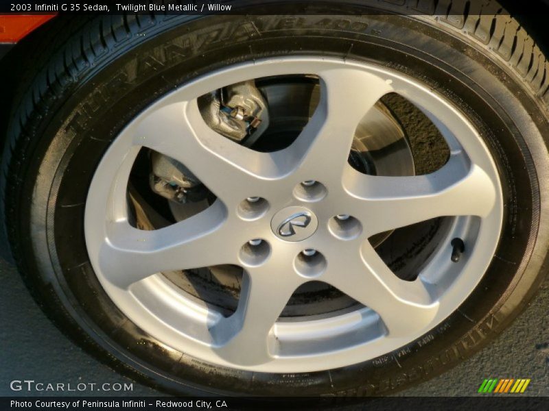 Twilight Blue Metallic / Willow 2003 Infiniti G 35 Sedan