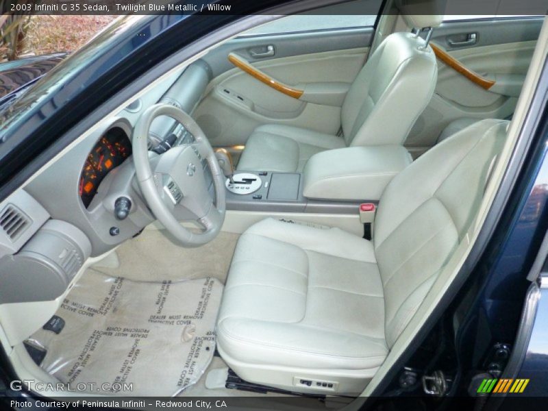 Twilight Blue Metallic / Willow 2003 Infiniti G 35 Sedan