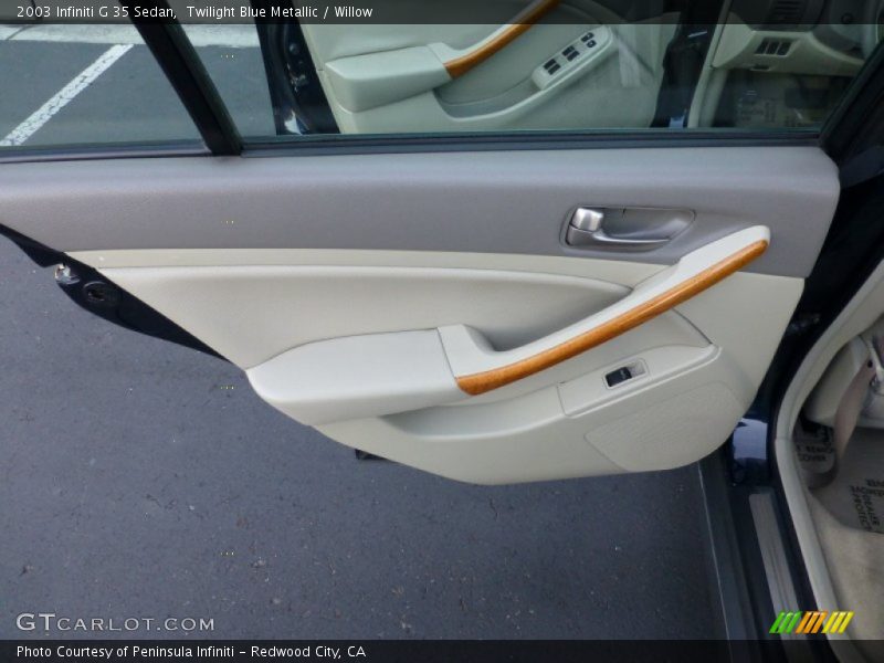 Twilight Blue Metallic / Willow 2003 Infiniti G 35 Sedan