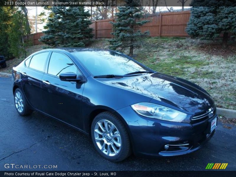 Maximum Steel Metallic / Black 2013 Dodge Dart Limited