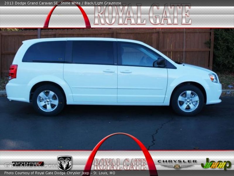 Stone White / Black/Light Graystone 2013 Dodge Grand Caravan SE