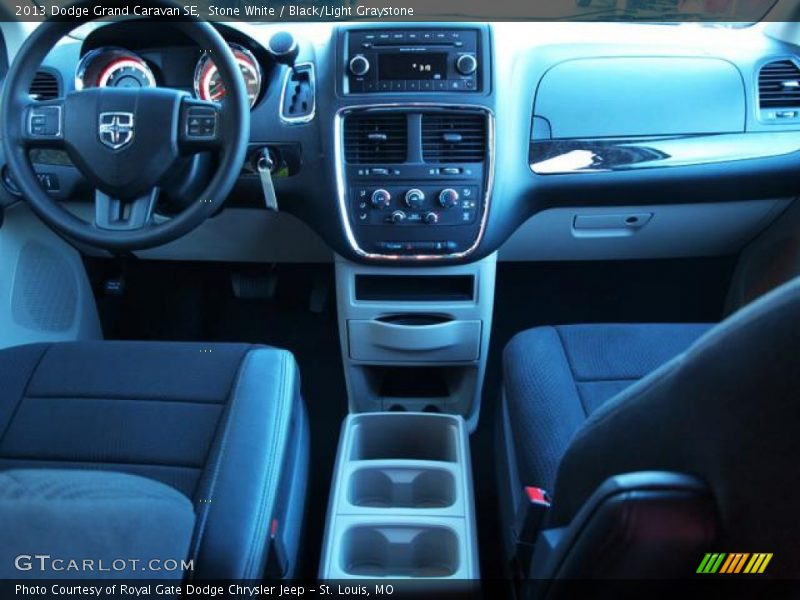 Stone White / Black/Light Graystone 2013 Dodge Grand Caravan SE