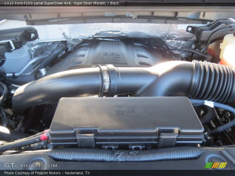 Ingot Silver Metallic / Black 2013 Ford F150 Lariat SuperCrew 4x4