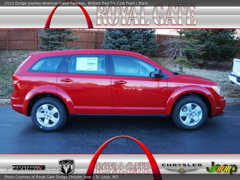Brilliant Red Tri-Coat Pearl / Black 2013 Dodge Journey American Value Package