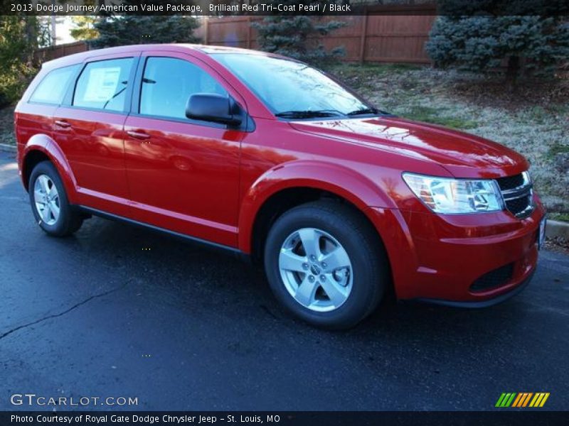 Brilliant Red Tri-Coat Pearl / Black 2013 Dodge Journey American Value Package