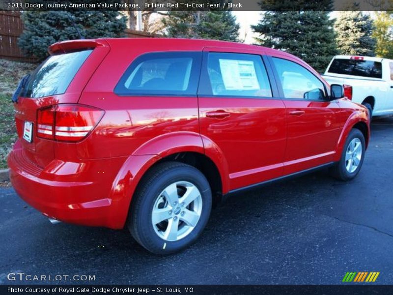 Brilliant Red Tri-Coat Pearl / Black 2013 Dodge Journey American Value Package