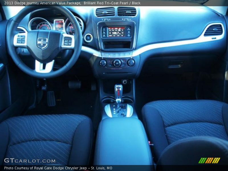Brilliant Red Tri-Coat Pearl / Black 2013 Dodge Journey American Value Package
