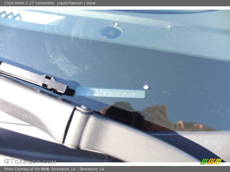 Liquid Platinum / Stone 2009 Infiniti G 37 Convertible