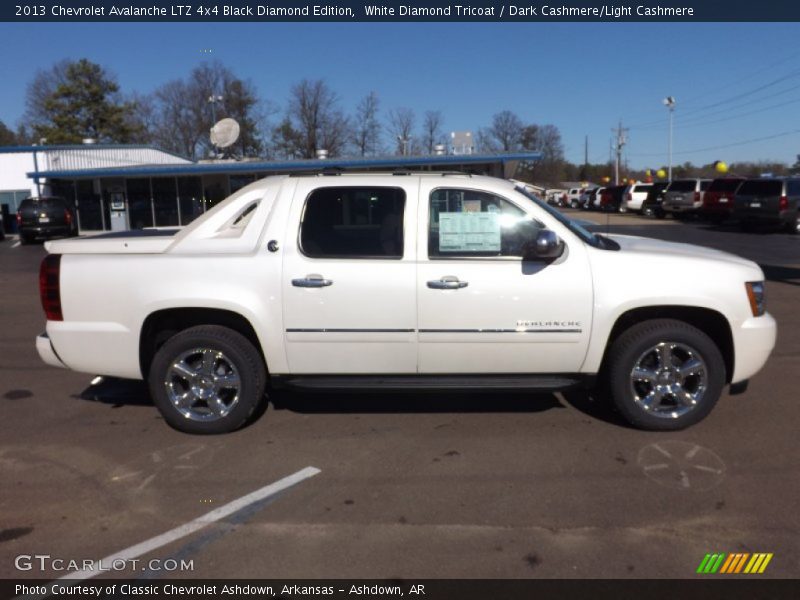 White Diamond Tricoat / Dark Cashmere/Light Cashmere 2013 Chevrolet Avalanche LTZ 4x4 Black Diamond Edition