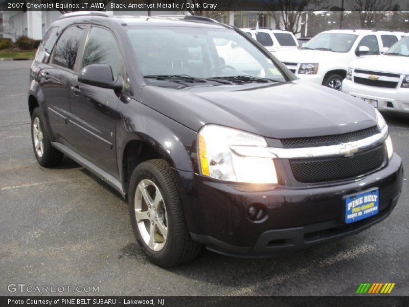 Black Amethyst Metallic / Dark Gray 2007 Chevrolet Equinox LT AWD