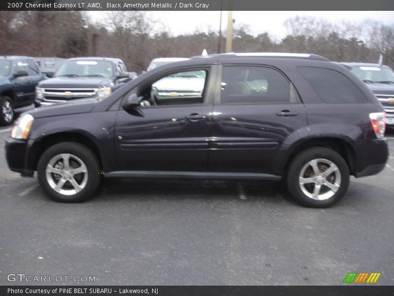 Black Amethyst Metallic / Dark Gray 2007 Chevrolet Equinox LT AWD