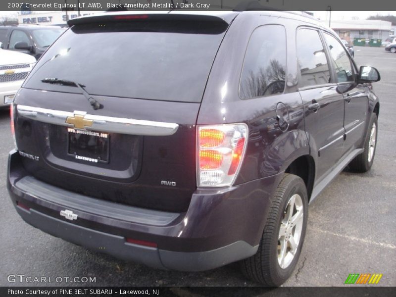 Black Amethyst Metallic / Dark Gray 2007 Chevrolet Equinox LT AWD