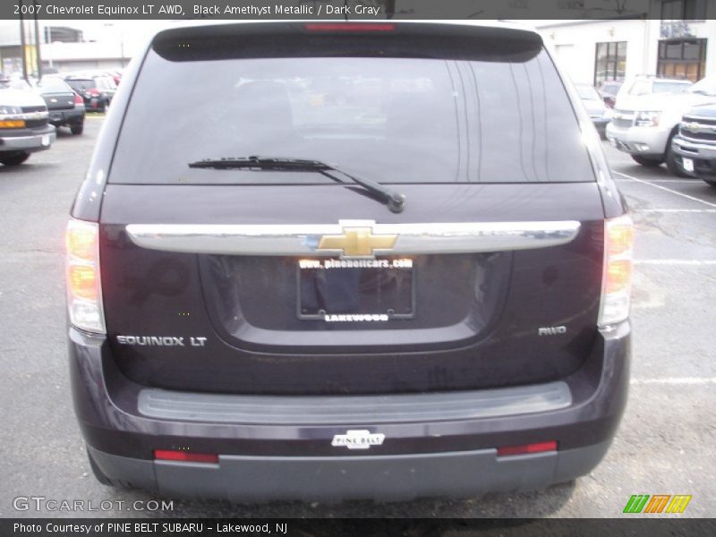 Black Amethyst Metallic / Dark Gray 2007 Chevrolet Equinox LT AWD