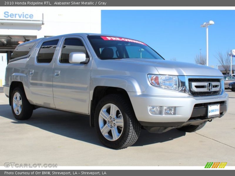 Alabaster Silver Metallic / Gray 2010 Honda Ridgeline RTL