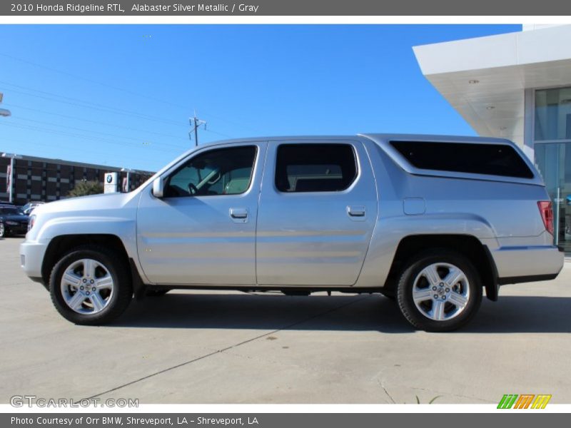 Alabaster Silver Metallic / Gray 2010 Honda Ridgeline RTL
