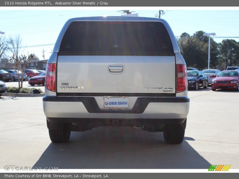 Alabaster Silver Metallic / Gray 2010 Honda Ridgeline RTL