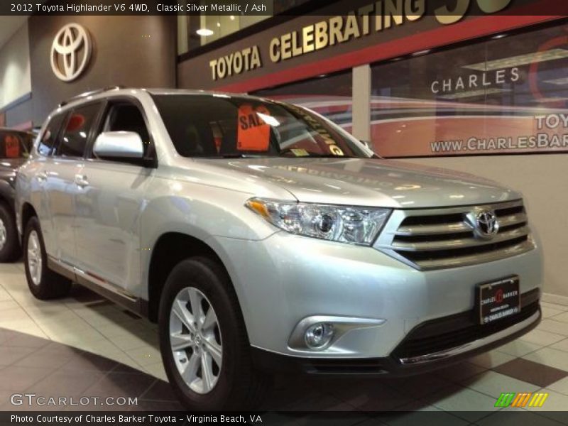 Classic Silver Metallic / Ash 2012 Toyota Highlander V6 4WD