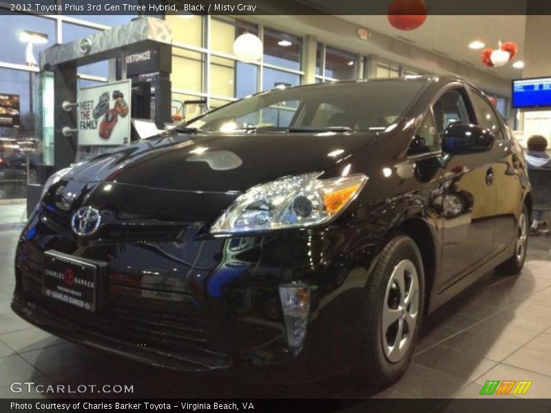 Black / Misty Gray 2012 Toyota Prius 3rd Gen Three Hybrid