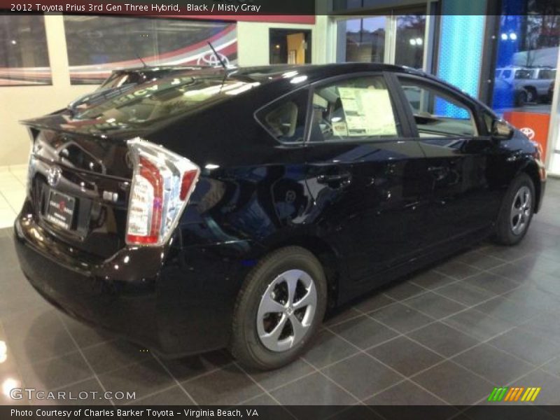 Black / Misty Gray 2012 Toyota Prius 3rd Gen Three Hybrid