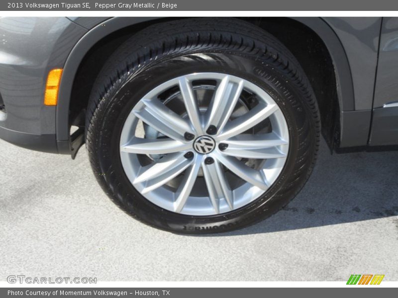 Pepper Gray Metallic / Beige 2013 Volkswagen Tiguan SE