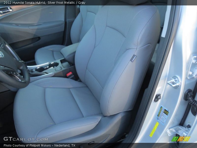 Silver Frost Metallic / Gray 2012 Hyundai Sonata Hybrid