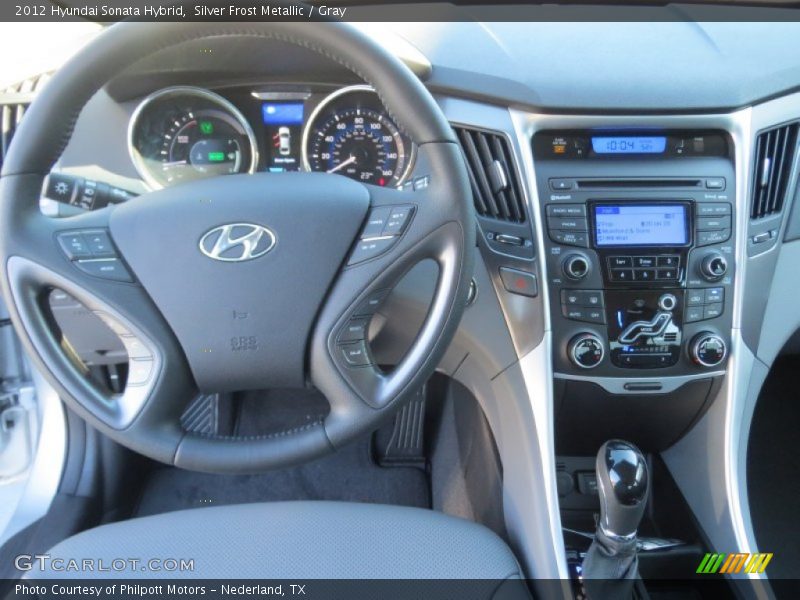 Silver Frost Metallic / Gray 2012 Hyundai Sonata Hybrid