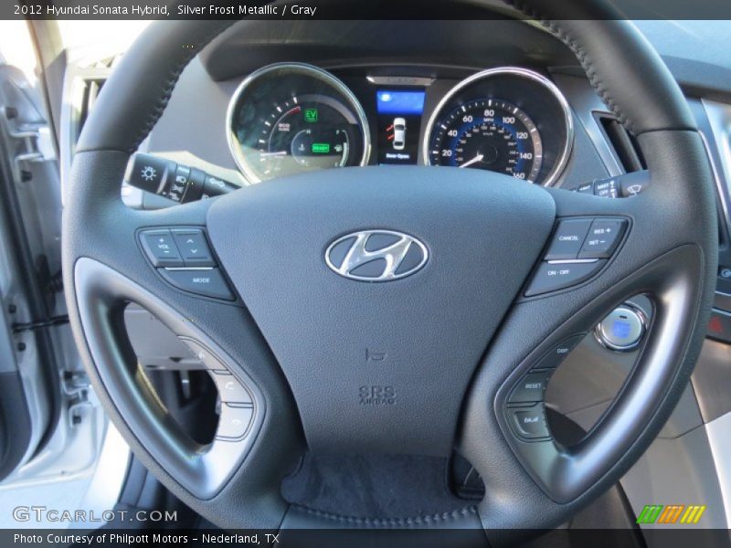 Silver Frost Metallic / Gray 2012 Hyundai Sonata Hybrid