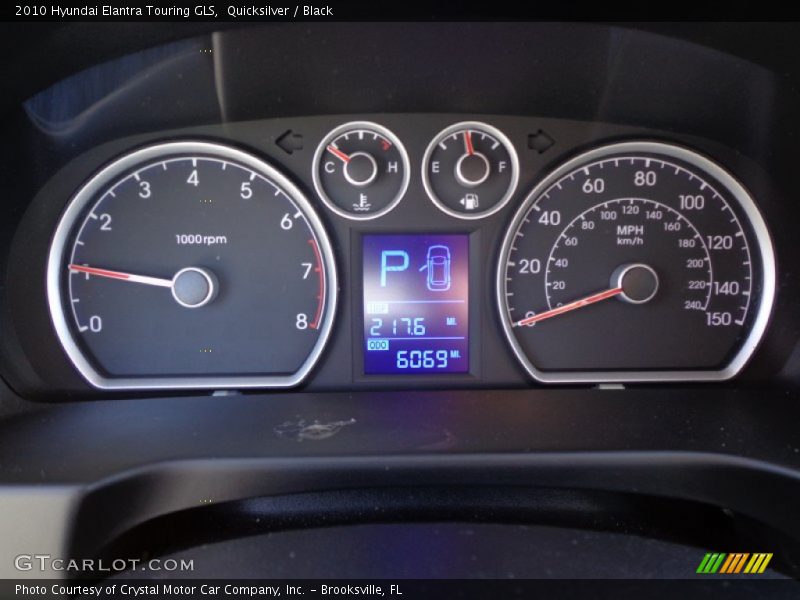 Quicksilver / Black 2010 Hyundai Elantra Touring GLS